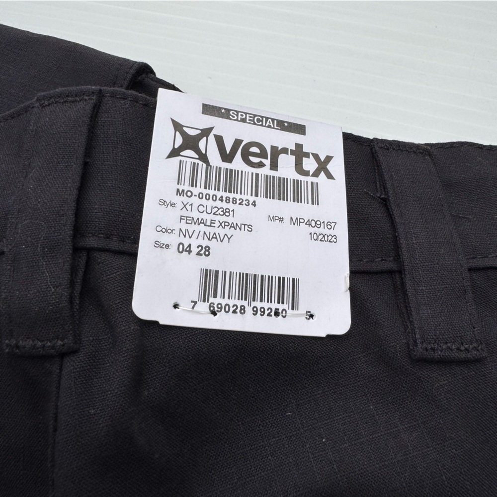 🆕 Vertx Women’s Cargo Pants Navy size 04 / 28 NWT Phantom - Picture 7 of 12